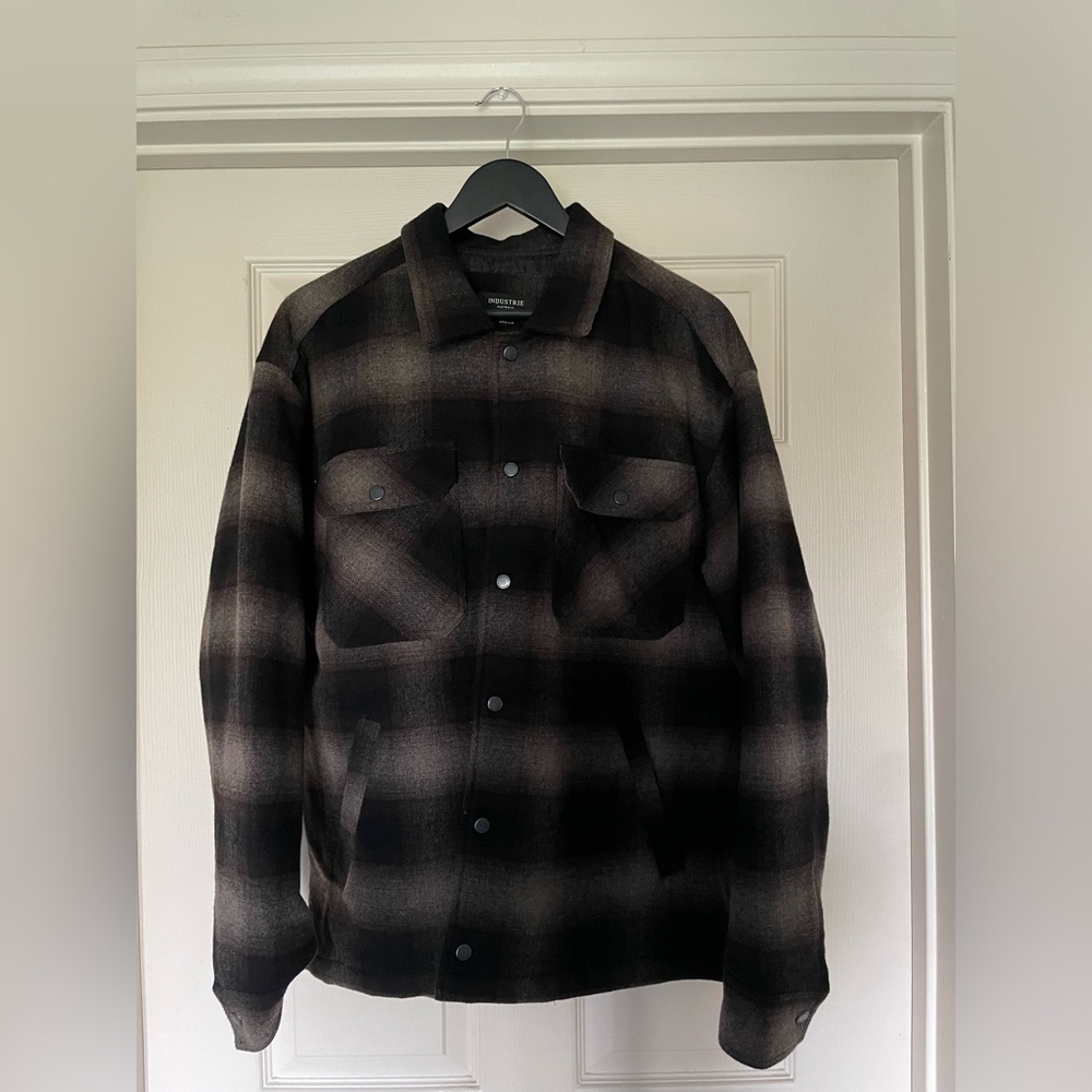 Industrie Clothing Wool-blend Plaid Shirt Jacket